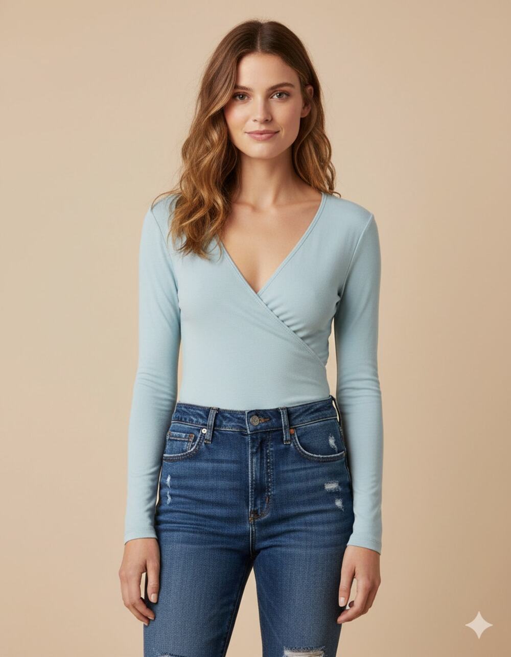 Abercrombie & Fitch Soft AF collectio. - Light Green wrap bodysuit
